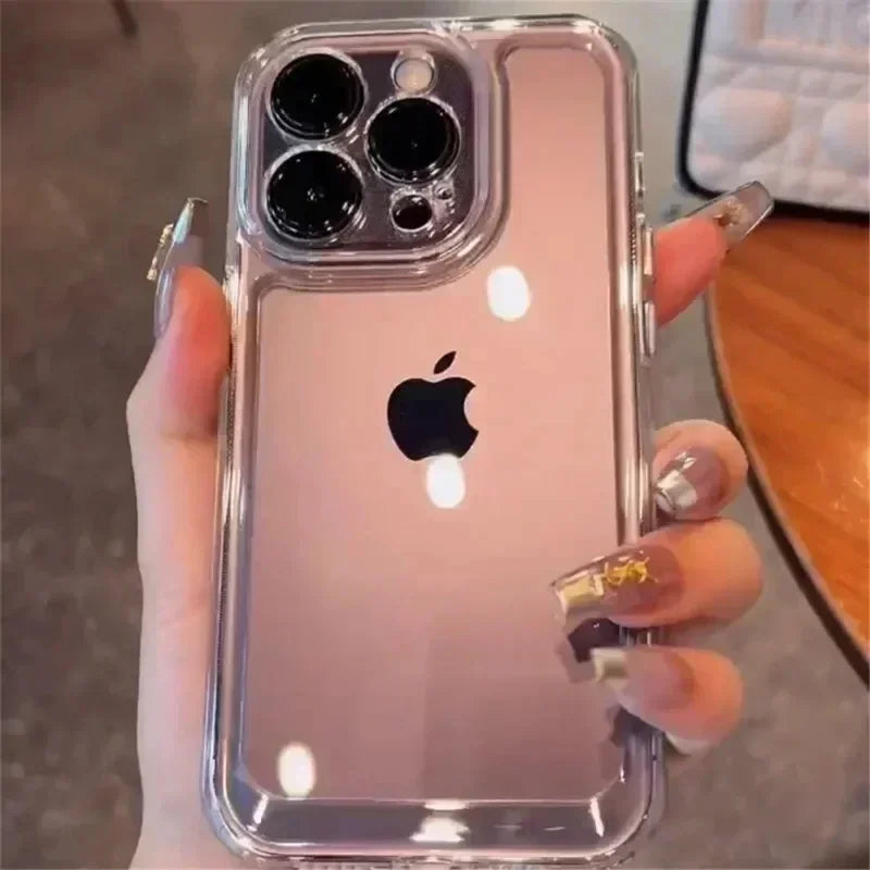 Luxury Silicone Transparent Shockproof Armo Case.