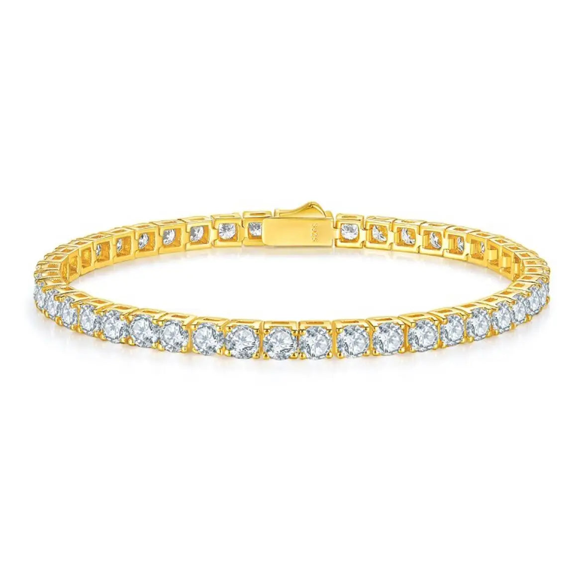 Dainty 925 Sterling Silver Moissanite Tennis Bracelet.
