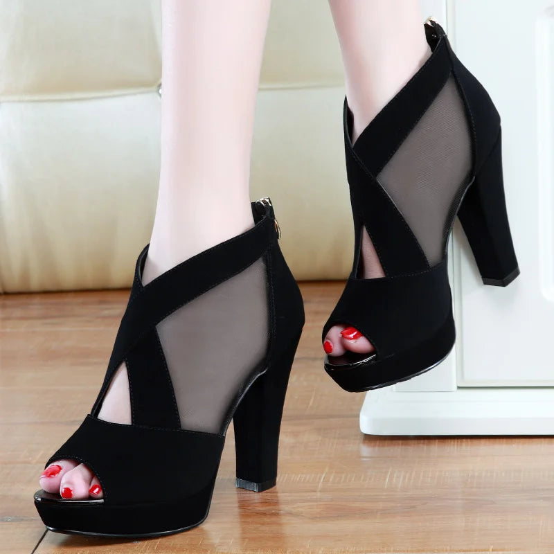 Summer Women High Heel Shoes.