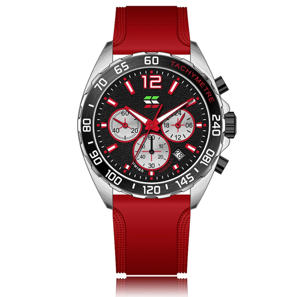 Chronograph Men Luxury Watches with Silicone Band. - BLAKESTORE-NG