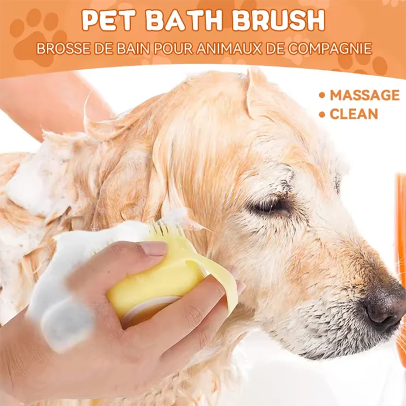 Bath Massage Brush for Dog and Cat.