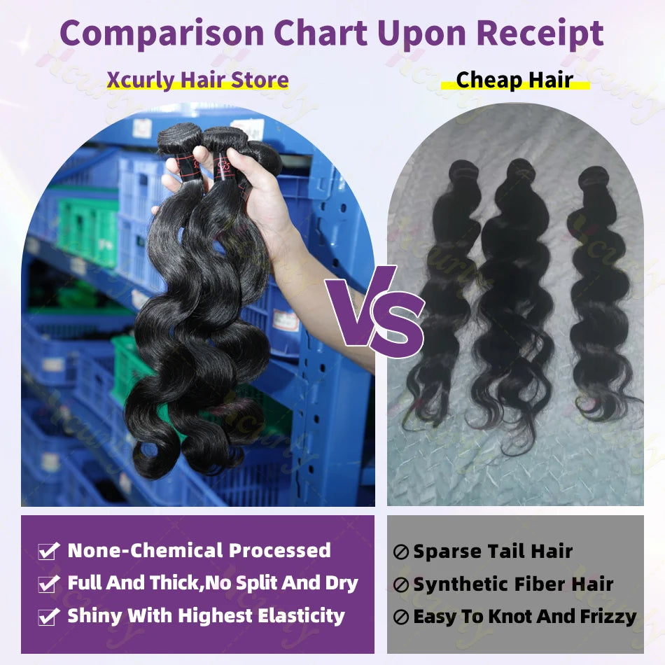 100% Unprocessed Human Hair 30-40 Inch Body Wave.