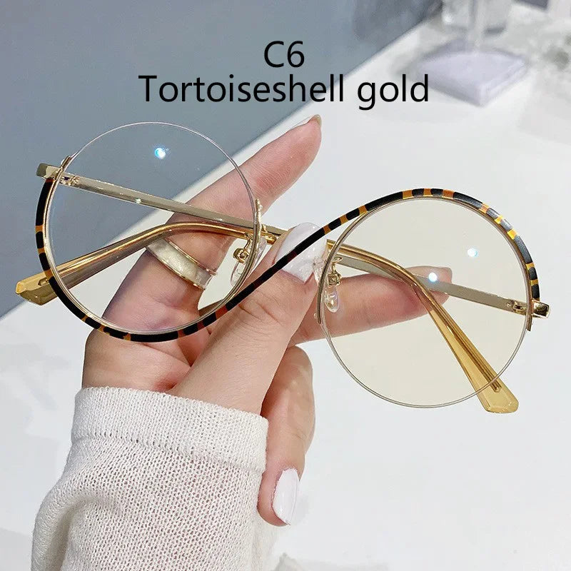 Semi-Rimless S Shape Glasses .