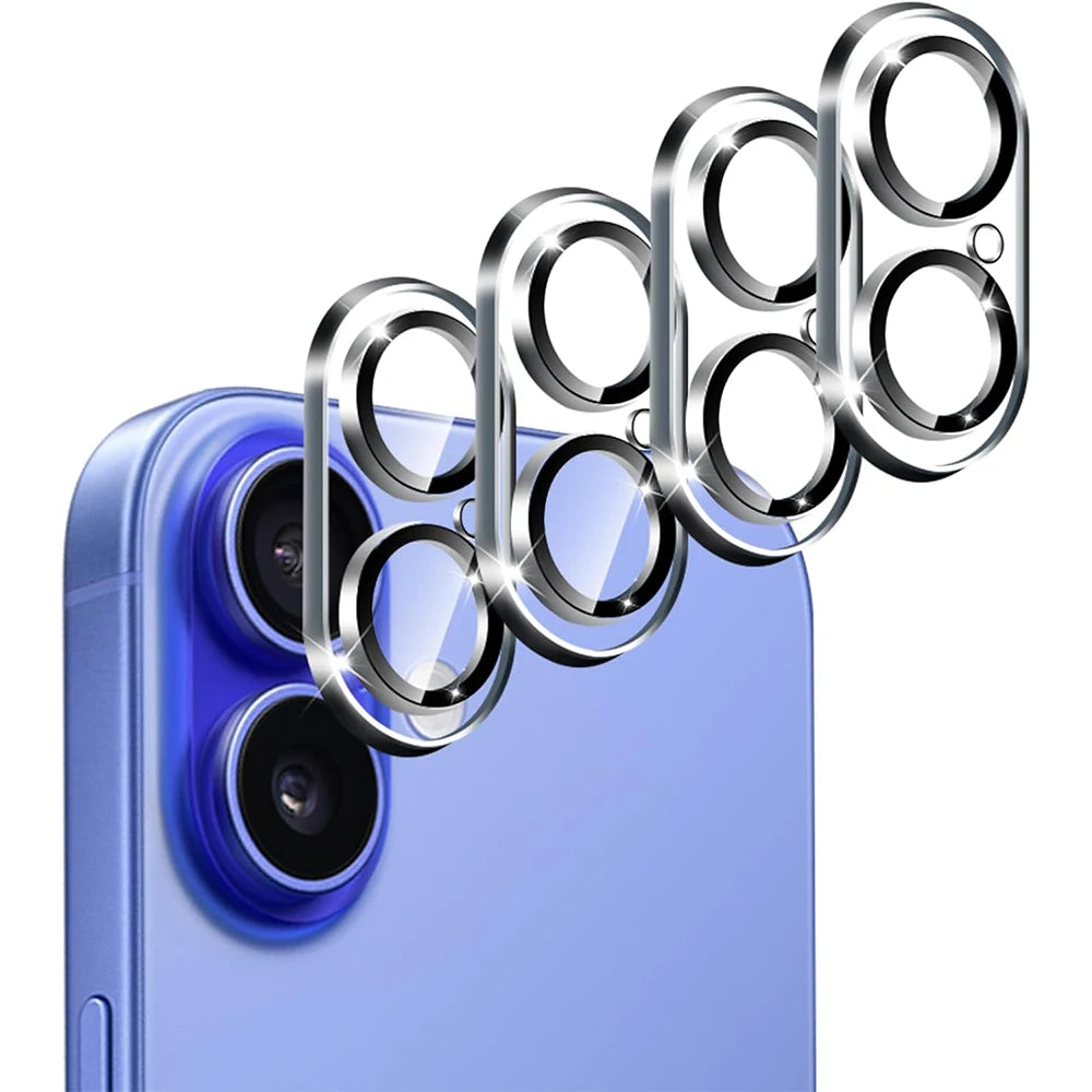 4PCS Camera Lens Screen Protector for iPhone 16 Plus and 16 pro.