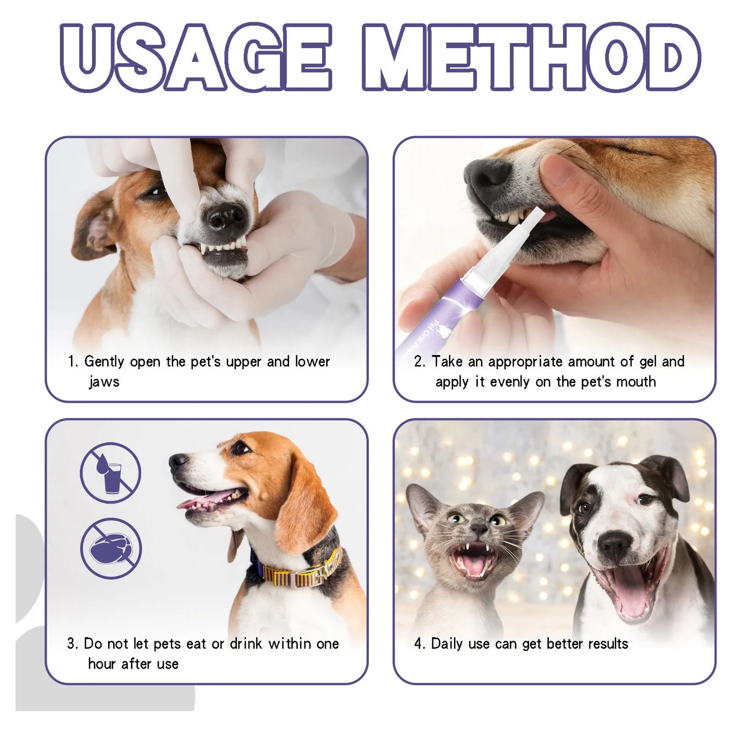 3ml Teeth Cleaning Oral Gel for Dog & Cat.