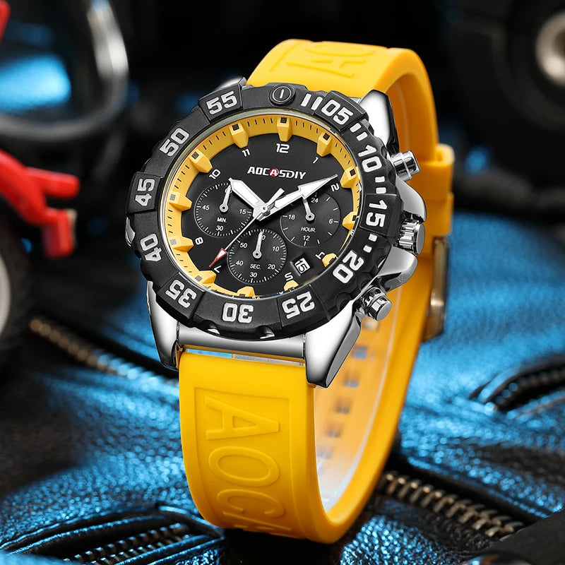 Luxury Men Clock Sport Watch.