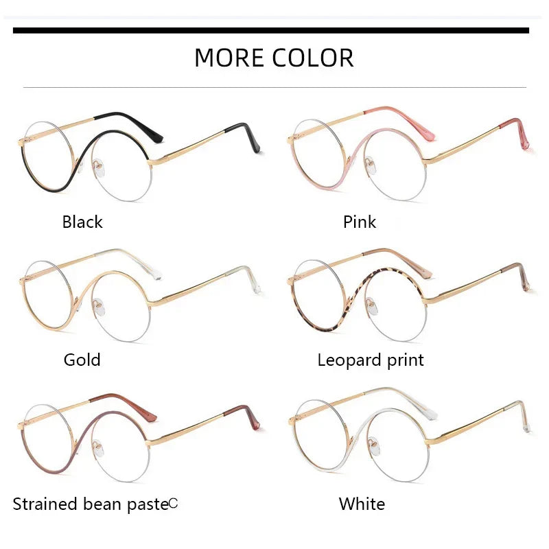 Semi-Rimless S Shape Glasses .