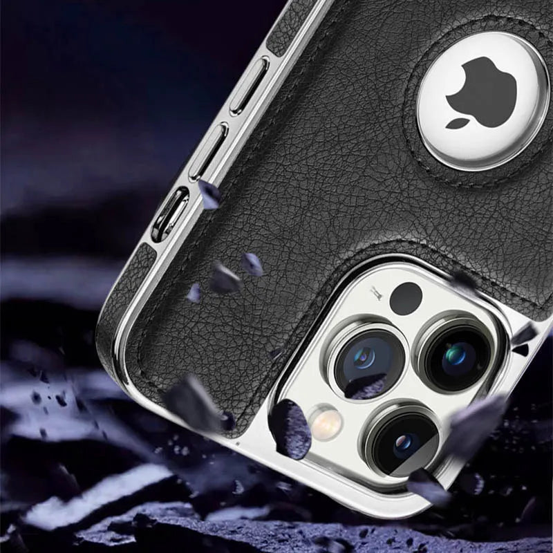 Bumper Leather Folding Kickstand Phone Case.