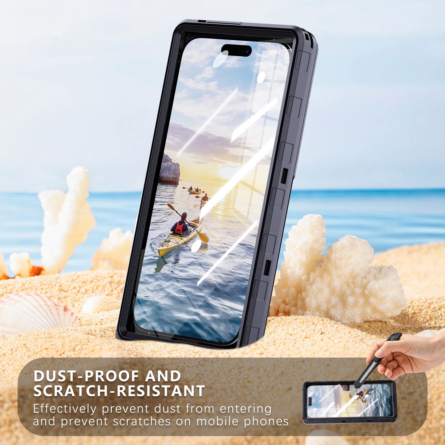 Shellbox Waterproof Phone Case for 6.9' Devices.
