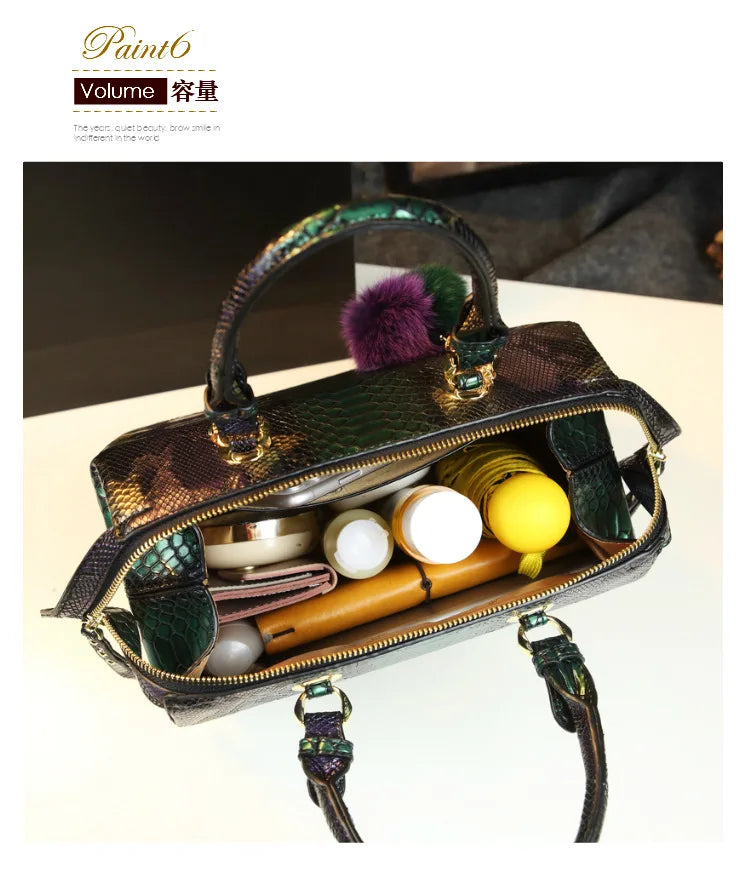 New Fashion Serpentine Women Handbags. European Design Leather Box/Shoulder Bags Female Girl Brand Luxury Crossbody Bag - BLAKESTORE-NG