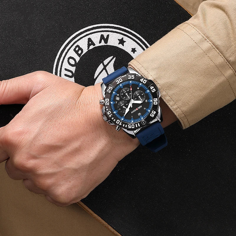 Luxury Men Clock Sport Watch.