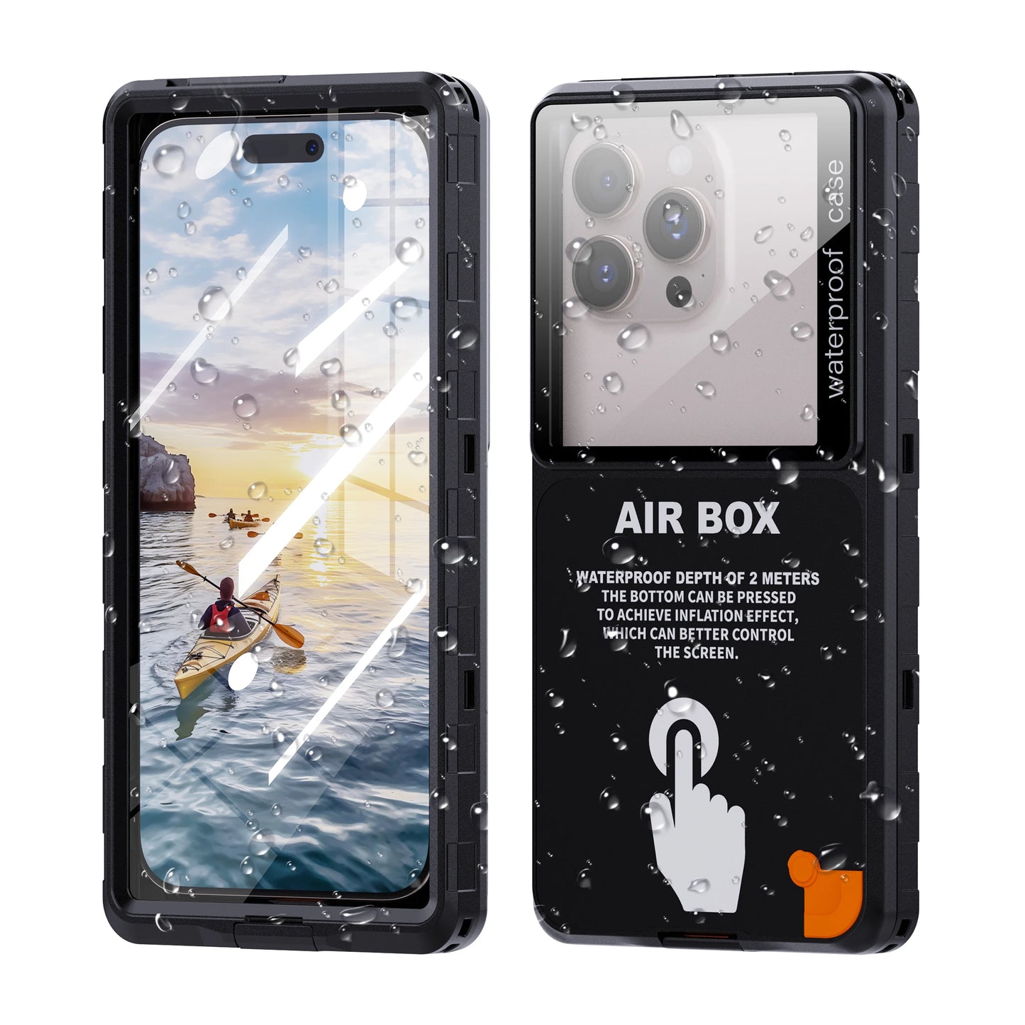 Shellbox Waterproof Phone Case for 6.9' Devices.