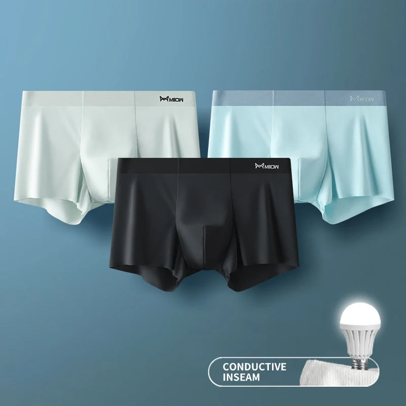 3Pcs Ice Silk Man Underwear.