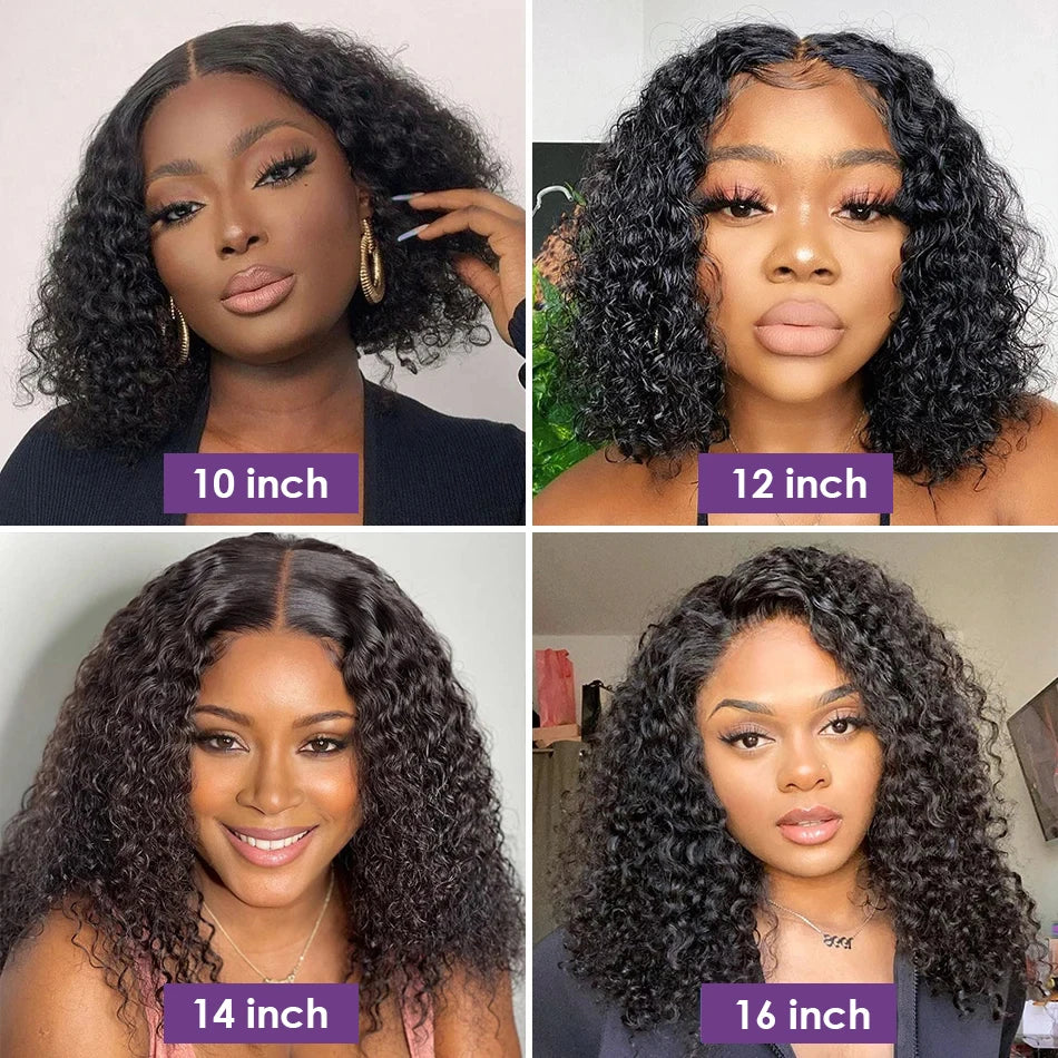 Deep Curly 13x4 Bob Wig Lace Front Human Hair Wig - BLAKESTORE-NG