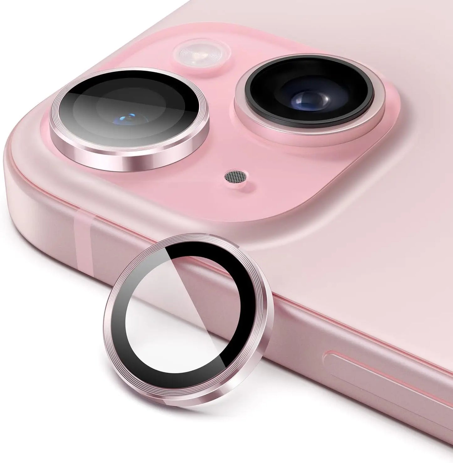 Titanium Gray Metal Tempered Glass Camera Lens Cover