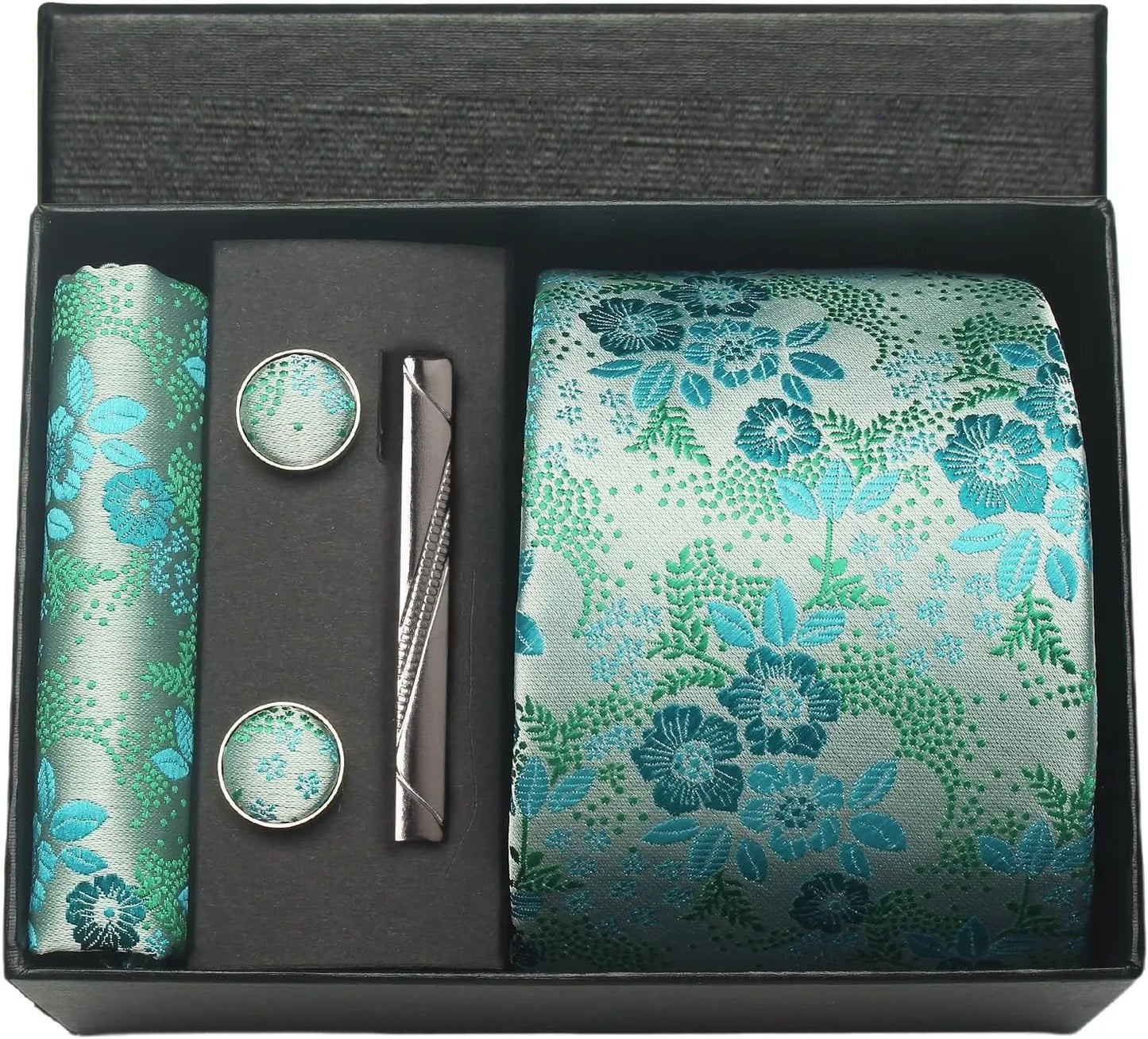 100% Silk Necktie Paisley Floral Mens Tie.