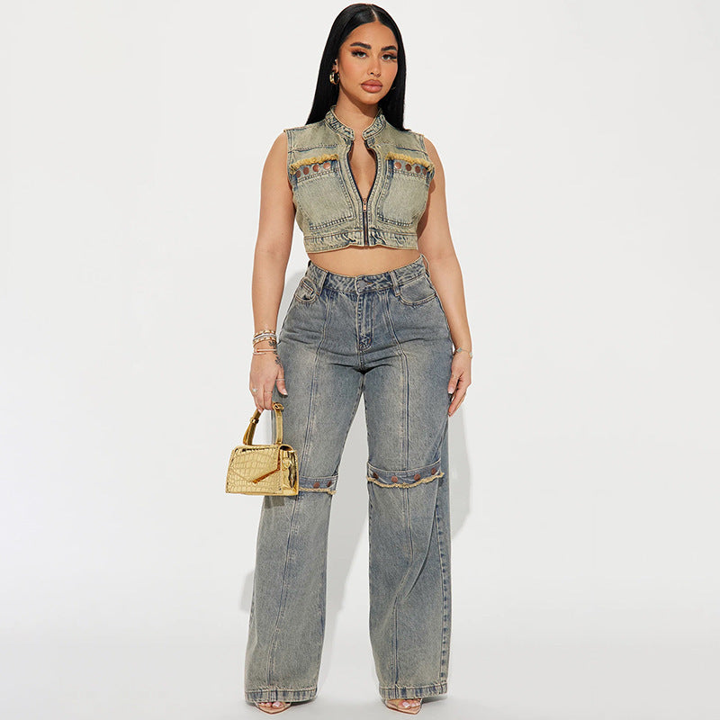 Y2k Baggy Streetwear Denim Pants - BLAKESTORE-NG
