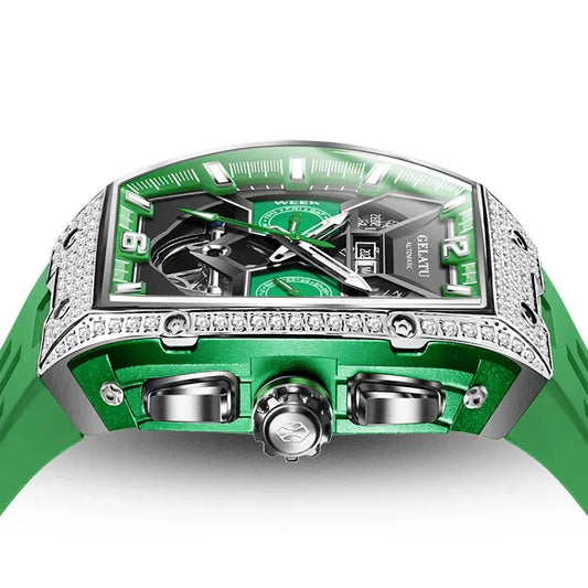 BLAKESTORE-NG Watches GELATU 6016 Skeleton Automatic Men’s Watch | Luxury Mechanical Dual Calendar