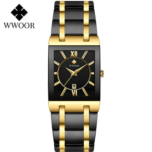 BLAKESTORE-NG Watches gold black gold WWOOR Women’s Watch | Blue Square Bracelet Quartz Watch