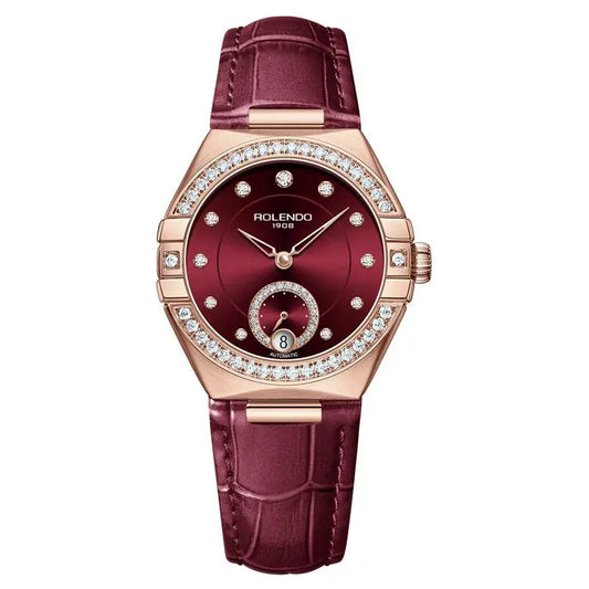 BLAKESTORE-NG Watches Starglow Crimson ROLENDO Constellation Women’s Automatic Watch | Sapphire & Leather 33mm