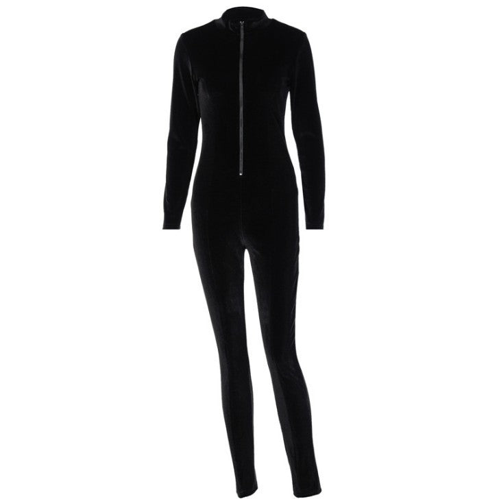 Women Long Sleeve Skinny Jumpsuit - BLAKESTORE-NG