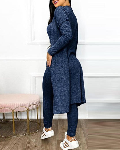 Women's Highwaist Jumpsuit with Cardigan Cover - BLAKESTORE-NG