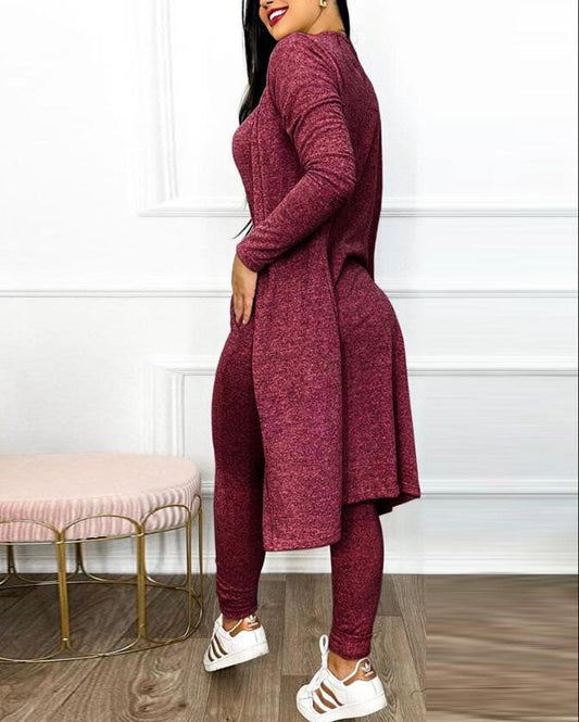 Women's Highwaist Jumpsuit with Cardigan Cover - BLAKESTORE-NG
