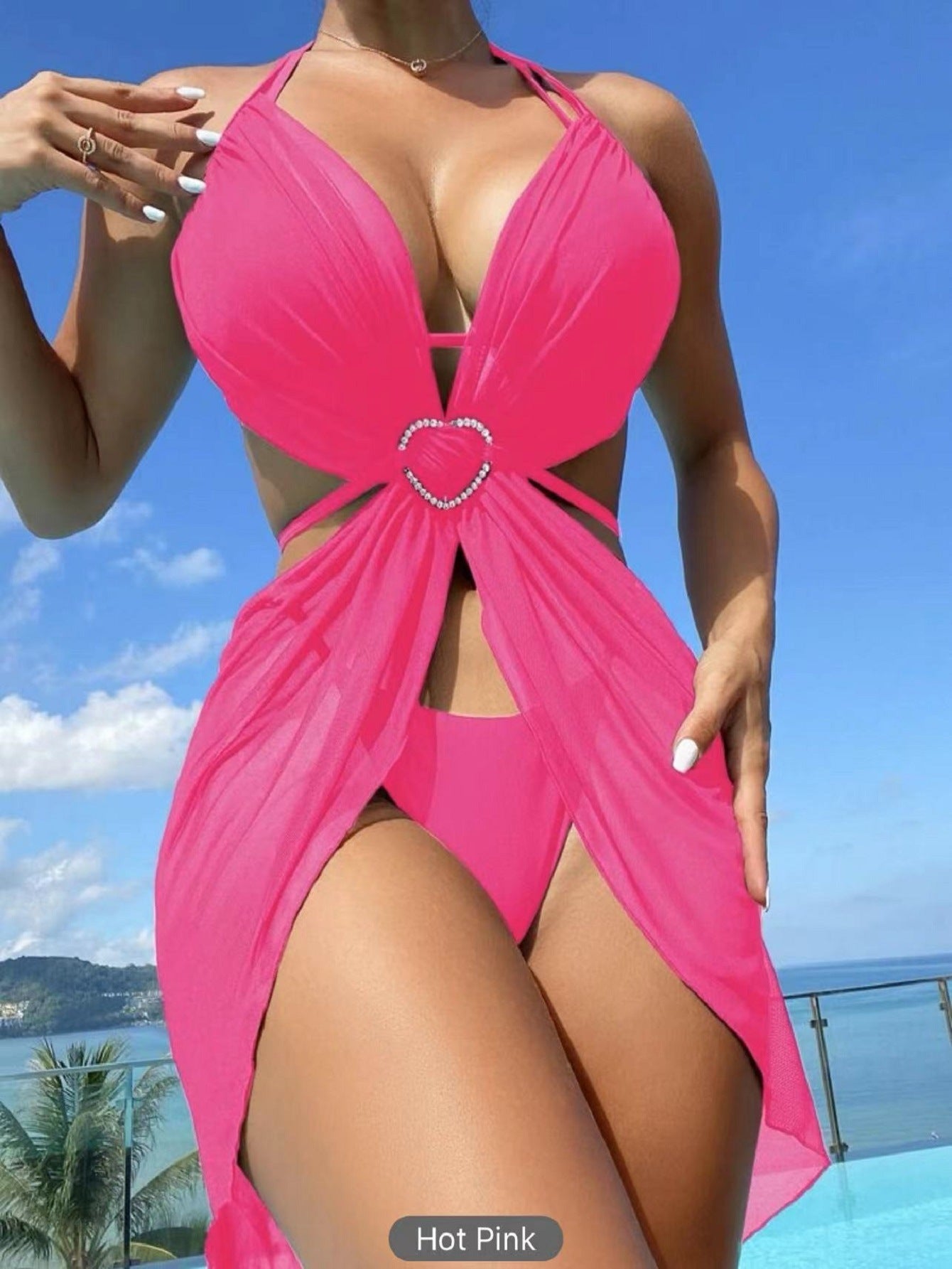 3pcs Halter Neck Bikini Beach Wear - BLAKESTORE-NG