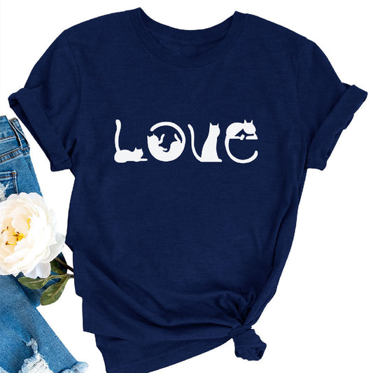 Valentine's Day LOVE Printed Women's  T-shirt - BLAKESTORE-NG