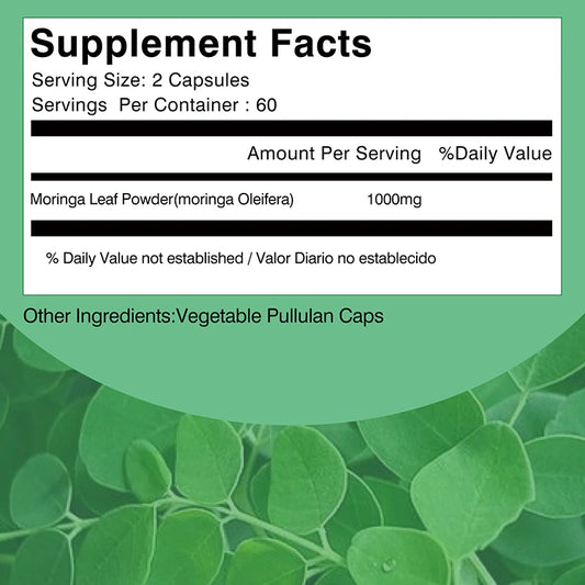 Moringa Supplement - Support Immune System, Energy, Metabolism, Antioxidant - BLAKESTORE-NG