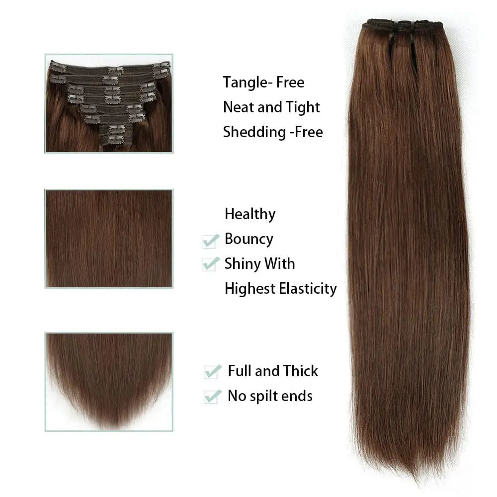 Unprocessed Full Head Brazilian Virgin Hair Extension.