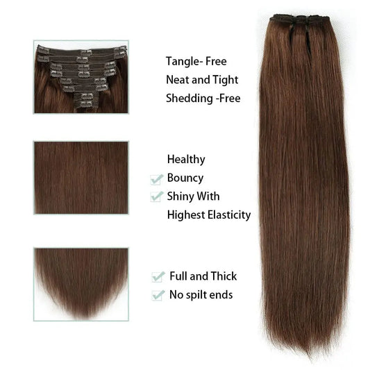Unprocessed Full Head Brazilian Virgin Hair Extension.