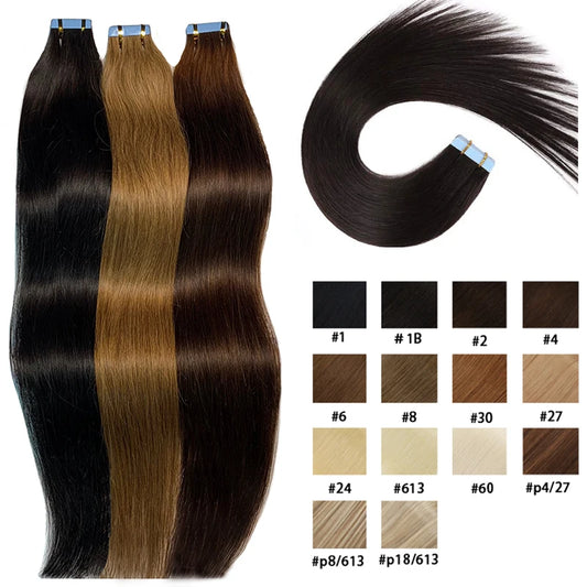 Tape In Brazilian Human Hair.