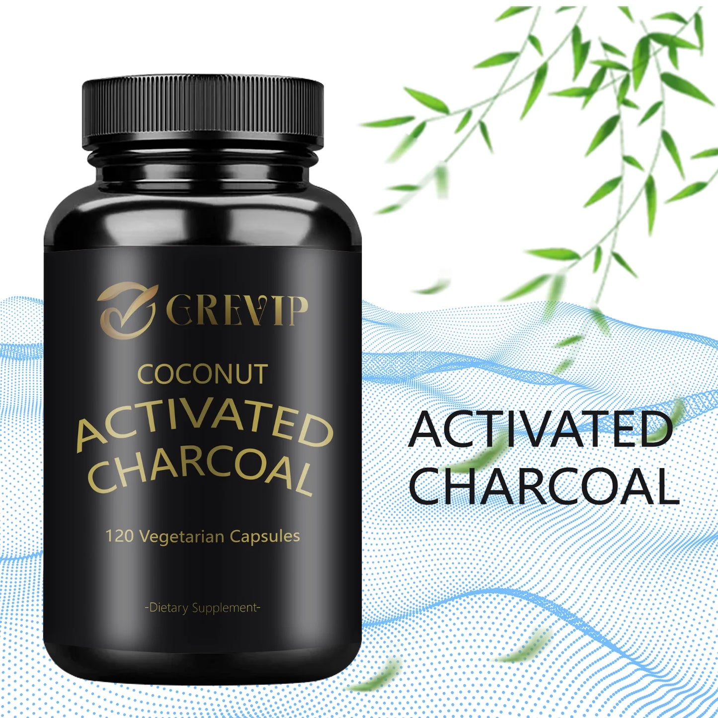Detoxification, Gas Relieve &nbsp;&amp; Bloating Coconut Charcoal Supplement.