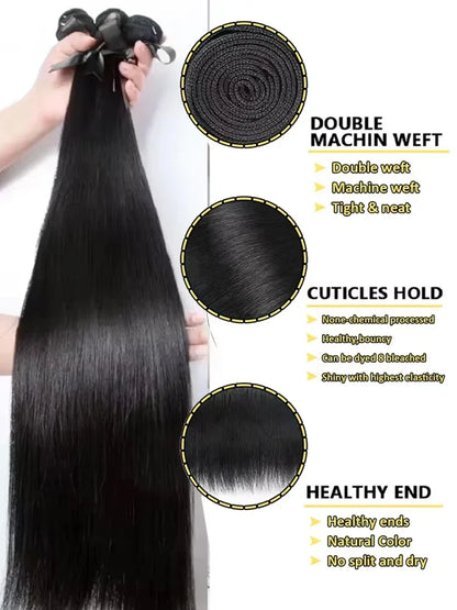 Bone Straight 100% Human Hair Bundles.