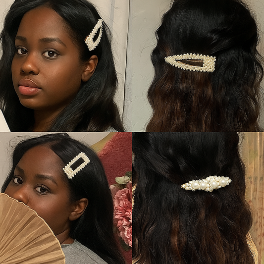 Simulated Pearl Hair Clips.