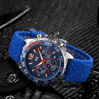 Green Blue Men Watches Sport Chronograph Wrist Watch. - BLAKESTORE-NG