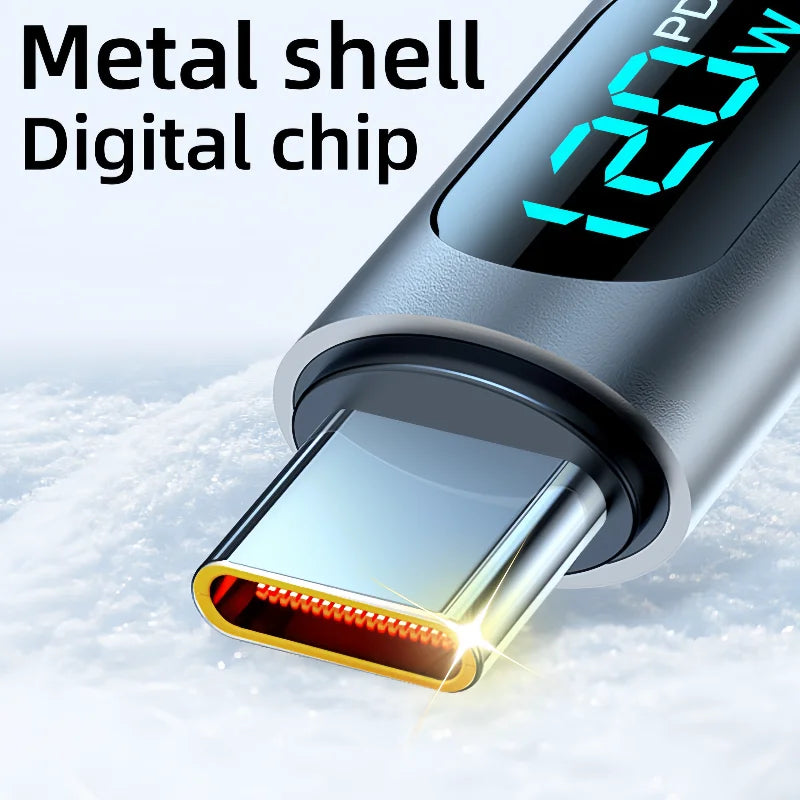 2M Transparent Glowing Type-C Data Cable.