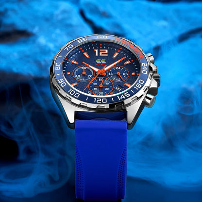 Green Blue Men Watches Sport Chronograph Wrist Watch. - BLAKESTORE-NG