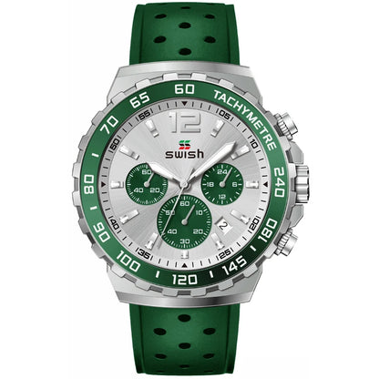 Sport Quartz Men Watch Silver Dial Chronograph Date - BLAKESTORE-NG