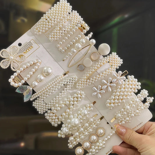 Simulated Pearl Hair Clips.