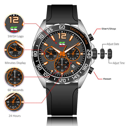 Green Blue Men Watches Sport Chronograph Wrist Watch. - BLAKESTORE-NG
