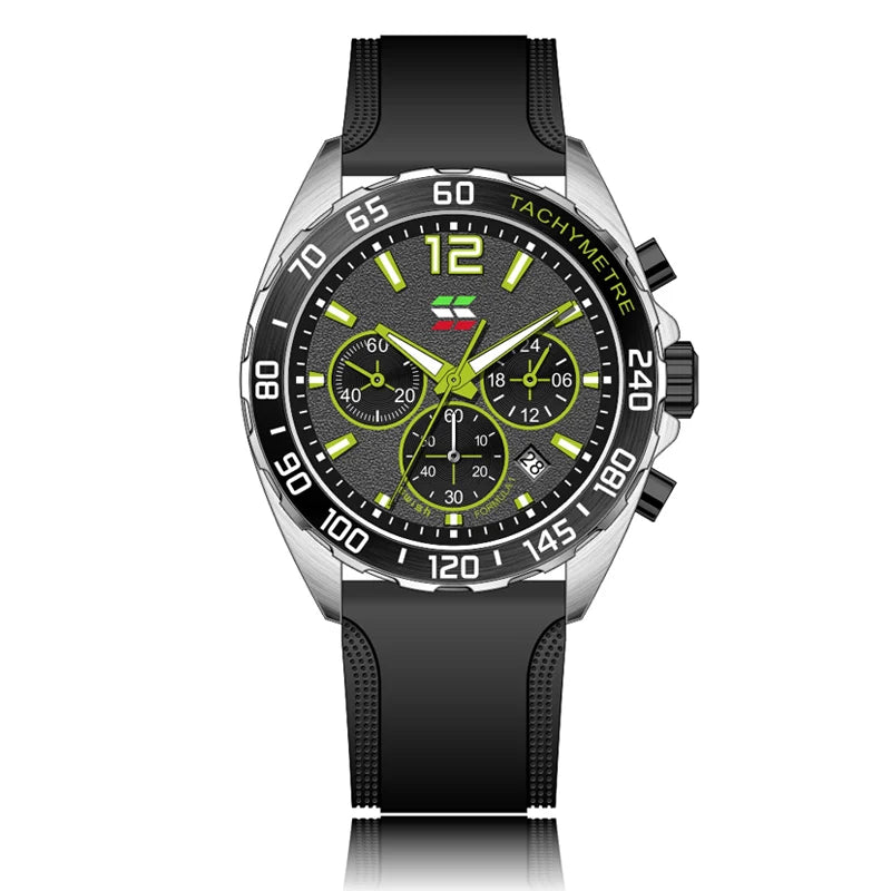 Green Blue Men Watches Sport Chronograph Wrist Watch. - BLAKESTORE-NG