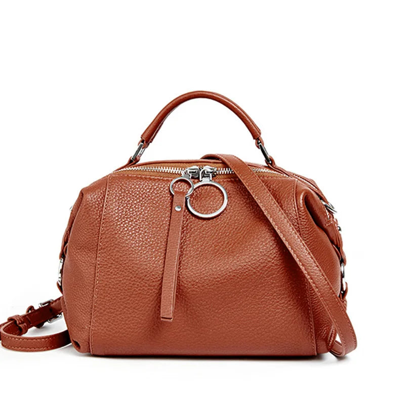 Zency Genuine Leather Cowhide Cross Body Bags.