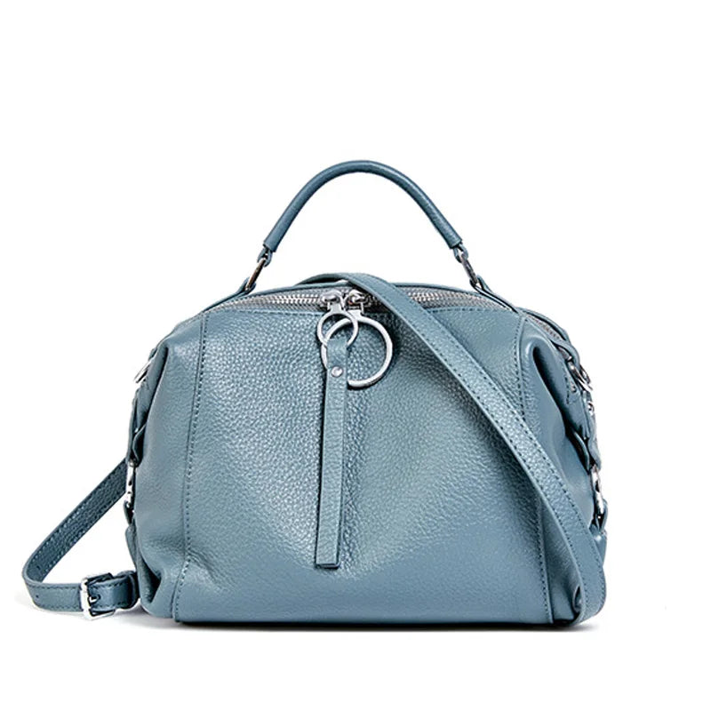 Zency Genuine Leather Cowhide Cross Body Bags.