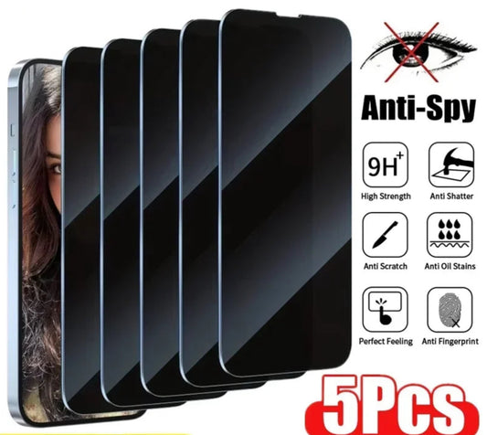 5Pcs Full Cover Antispy Screen Protector.