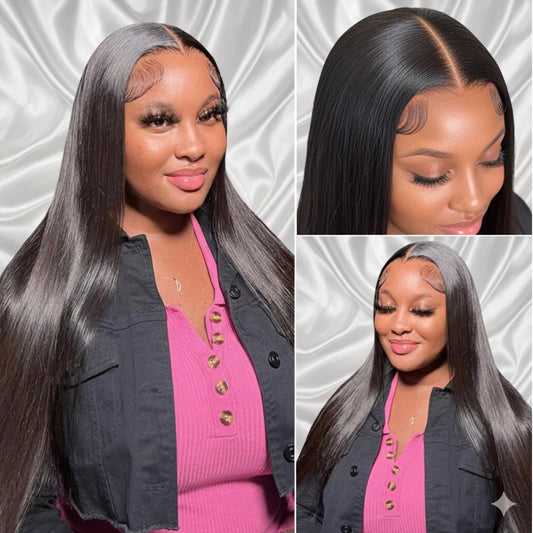 HD Lace Brazilian Wig – Bone Straight 13x4/13x6 Frontal & 5x5 Closure