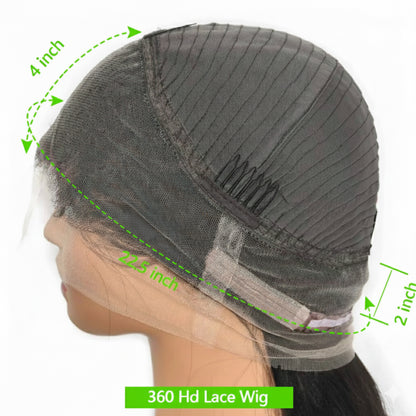 HD Lace Brazilian Wig – Bone Straight 13x4/13x6 Frontal & 5x5 Closure