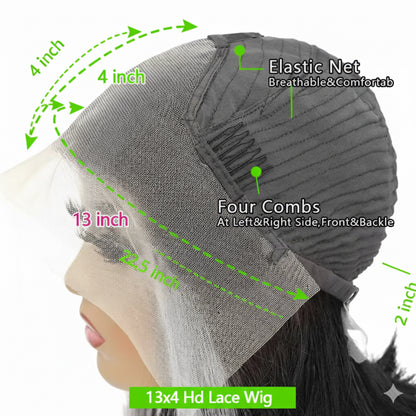 HD Lace Brazilian Wig – Bone Straight 13x4/13x6 Frontal & 5x5 Closure