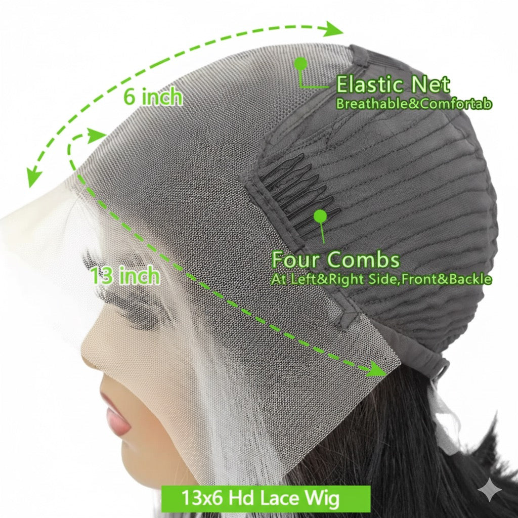 HD Lace Brazilian Wig – Bone Straight 13x4/13x6 Frontal & 5x5 Closure